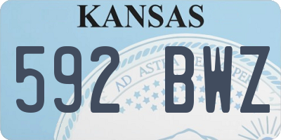 KS license plate 592BWZ