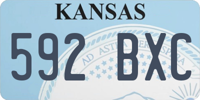 KS license plate 592BXC