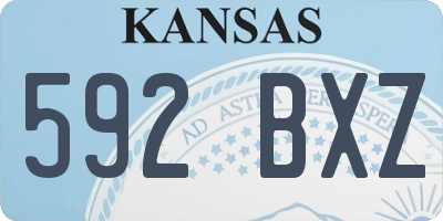 KS license plate 592BXZ