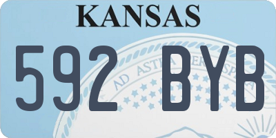 KS license plate 592BYB