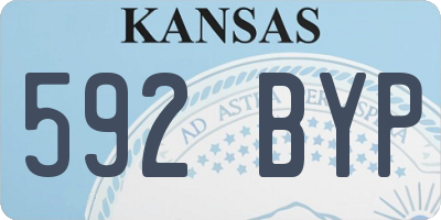 KS license plate 592BYP