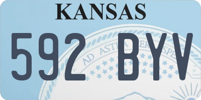 KS license plate 592BYV