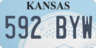 KS license plate 592BYW