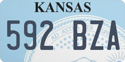 KS license plate 592BZA
