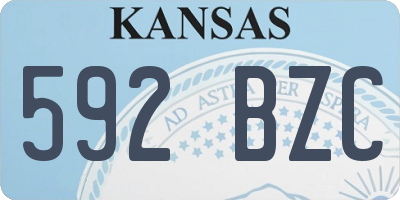 KS license plate 592BZC