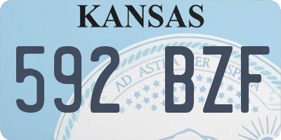 KS license plate 592BZF