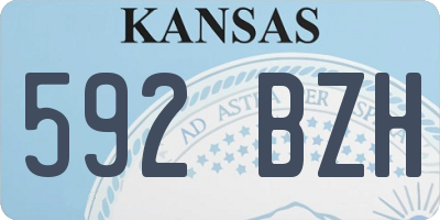 KS license plate 592BZH