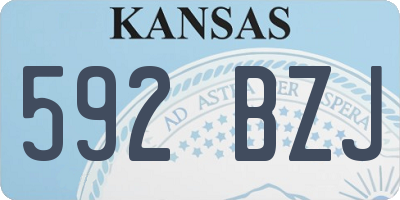 KS license plate 592BZJ