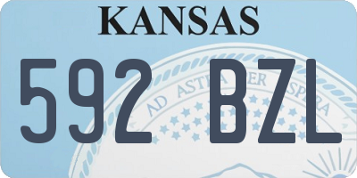 KS license plate 592BZL