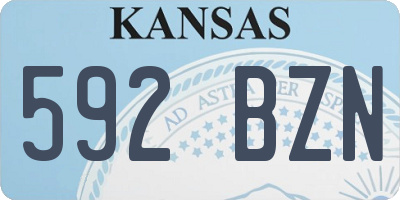 KS license plate 592BZN