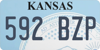 KS license plate 592BZP