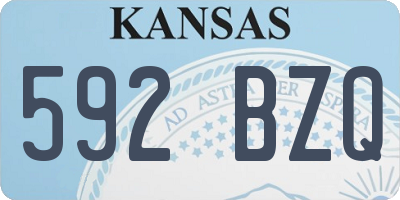 KS license plate 592BZQ