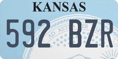 KS license plate 592BZR