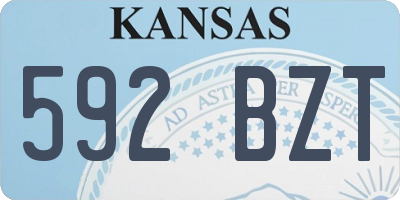 KS license plate 592BZT