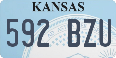 KS license plate 592BZU