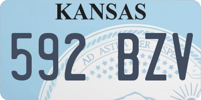 KS license plate 592BZV