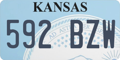 KS license plate 592BZW