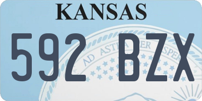 KS license plate 592BZX