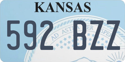 KS license plate 592BZZ