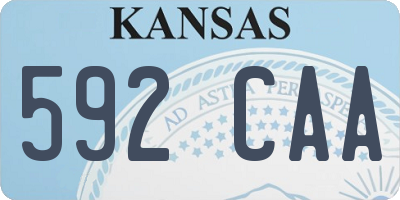 KS license plate 592CAA