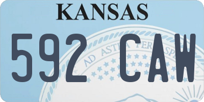 KS license plate 592CAW