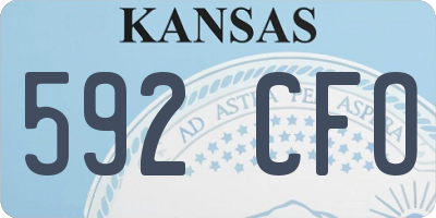 KS license plate 592CFO
