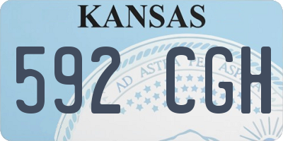 KS license plate 592CGH
