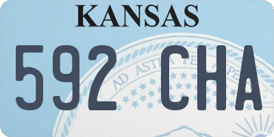 KS license plate 592CHA