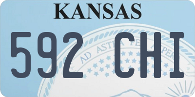 KS license plate 592CHI