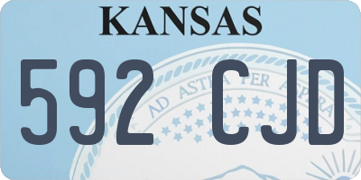 KS license plate 592CJD
