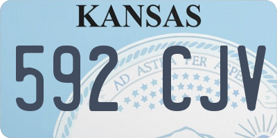 KS license plate 592CJV