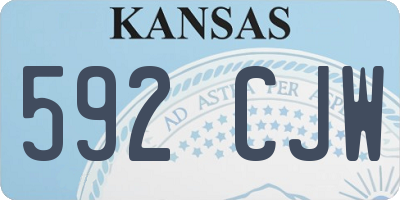 KS license plate 592CJW