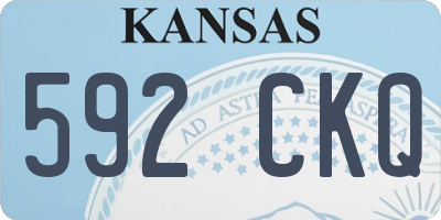 KS license plate 592CKQ