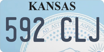 KS license plate 592CLJ