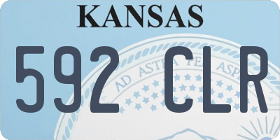 KS license plate 592CLR