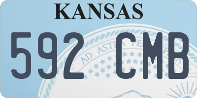 KS license plate 592CMB