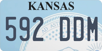 KS license plate 592DDM