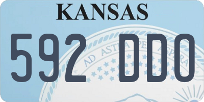 KS license plate 592DDO