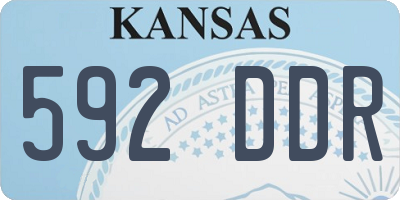 KS license plate 592DDR