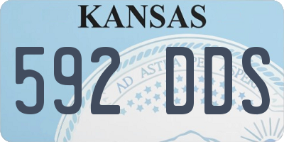 KS license plate 592DDS