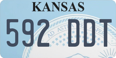 KS license plate 592DDT