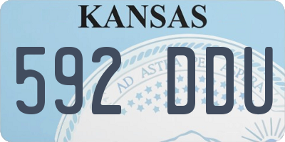 KS license plate 592DDU