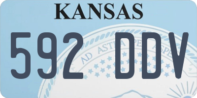 KS license plate 592DDV