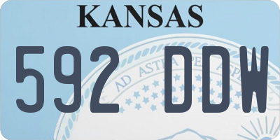 KS license plate 592DDW