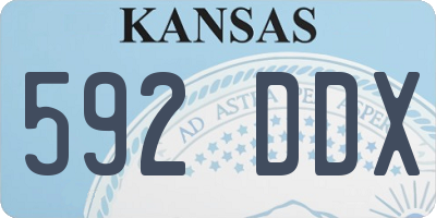 KS license plate 592DDX
