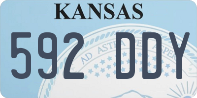 KS license plate 592DDY