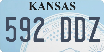 KS license plate 592DDZ
