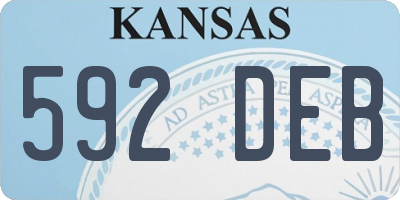 KS license plate 592DEB