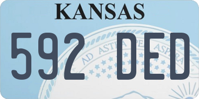 KS license plate 592DED