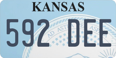 KS license plate 592DEE